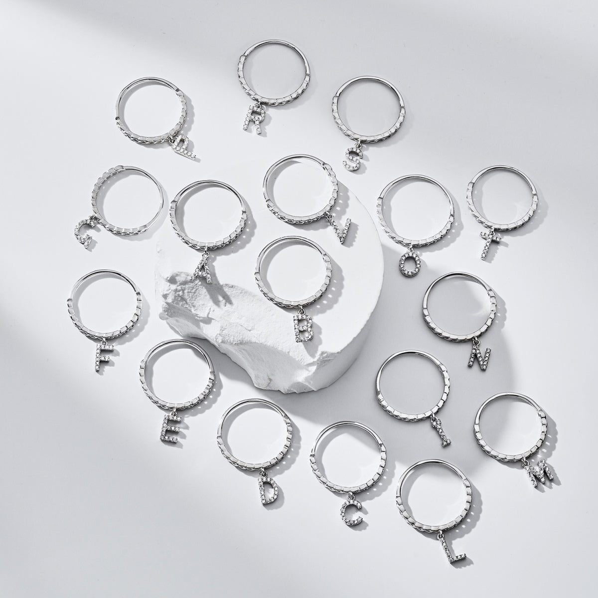 Anello Lettera T Argento