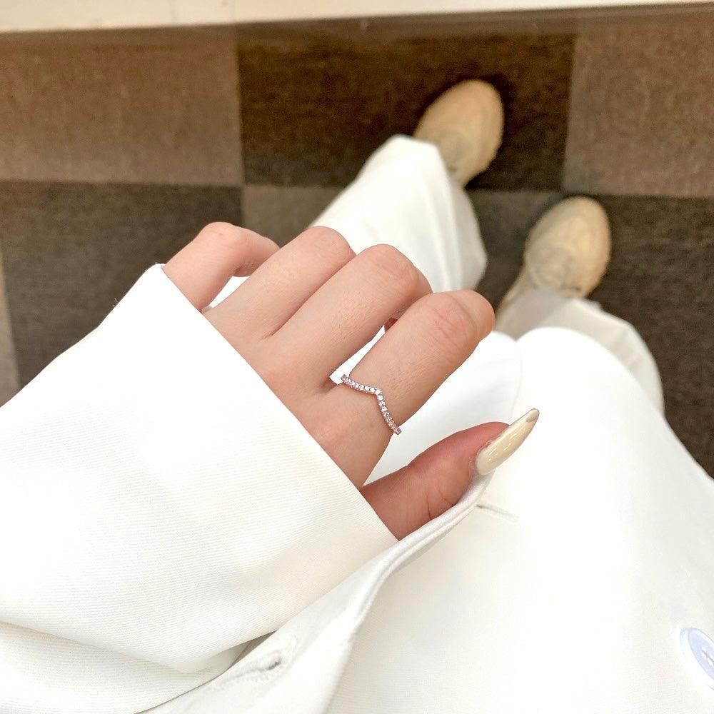 Anello in Argento Desideri Luminosi Pietra rosa | Cucciola Gioielli