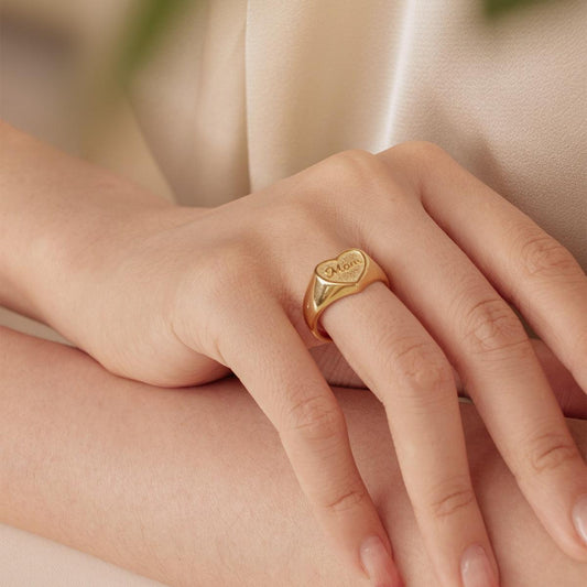 anello Mamma placcato oro