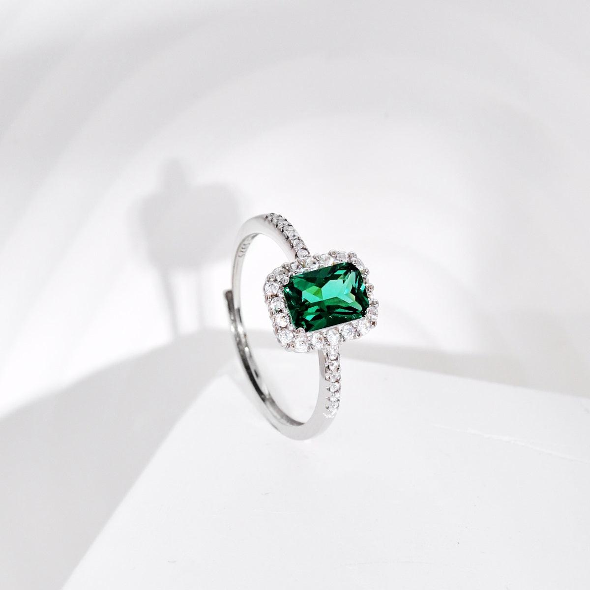 Anello in argento pietra Verde di Cucciola Gioielli