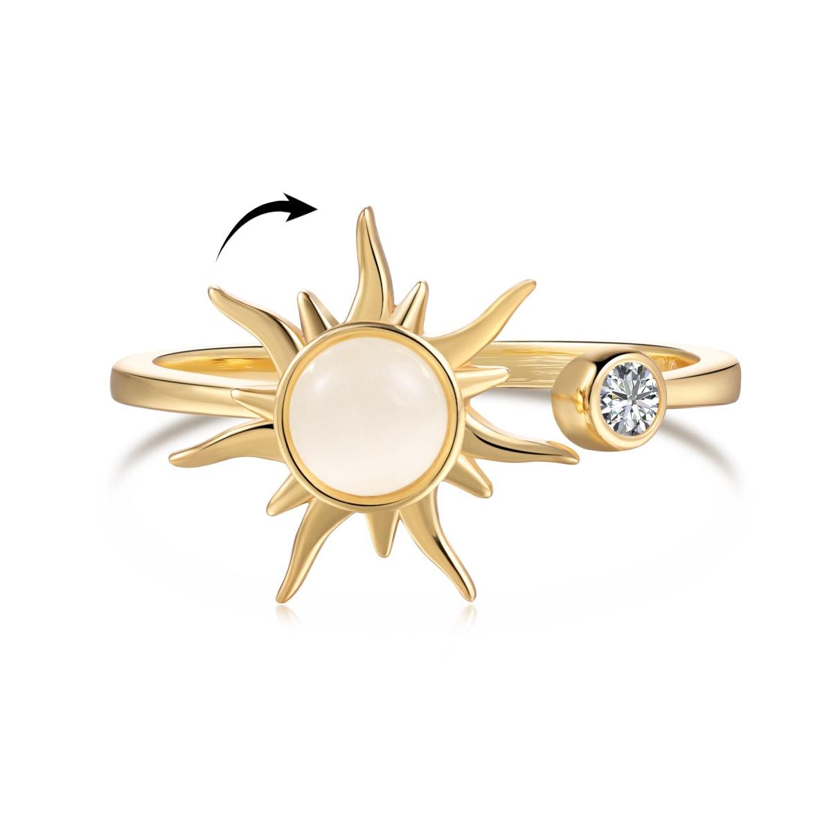 Anello Antistress In Argento Per Donna – Gioiello Regolabile Con Perlina Rotante Per Ansia, Regalo Elegante Per Mamma, Moglie O Amica - 4