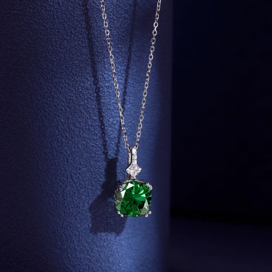 Collana in Argento Coco pietra verde di Cucciola Gioielli