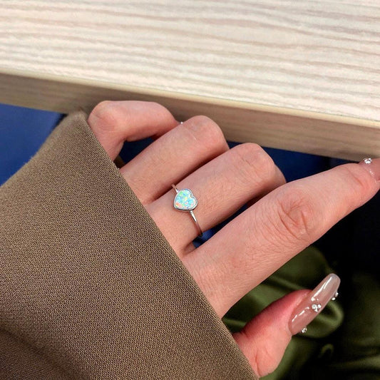 Anello Cuore di Perla Argento di Cucciola Gioielli