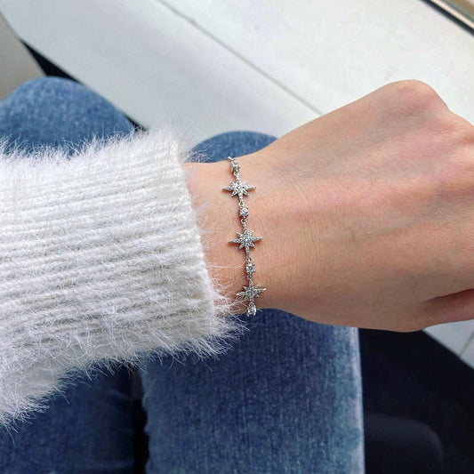 bracciale_stelle_luminose_in_argento_925 - cucciolagioielli