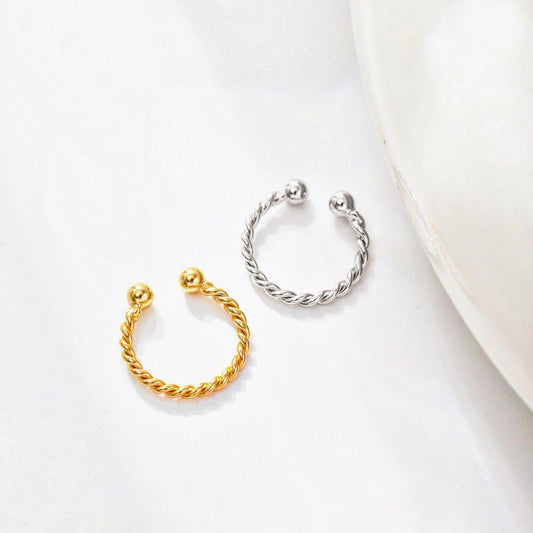 Orecchini Clip in Argento Intreccio di Cucciola