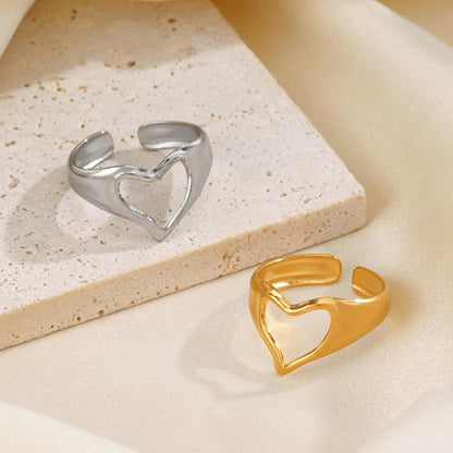 Anello Cuore Acciaio (argento)