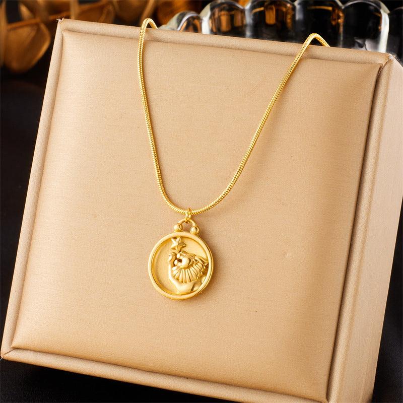 Collana Segno Zodiacale Leone in Acciaio