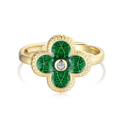 anello Quadrifoglio in Argento di Cucciola Gioielli