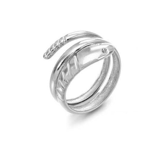 Anello Serpente intrecciato Acciaio Cucciola