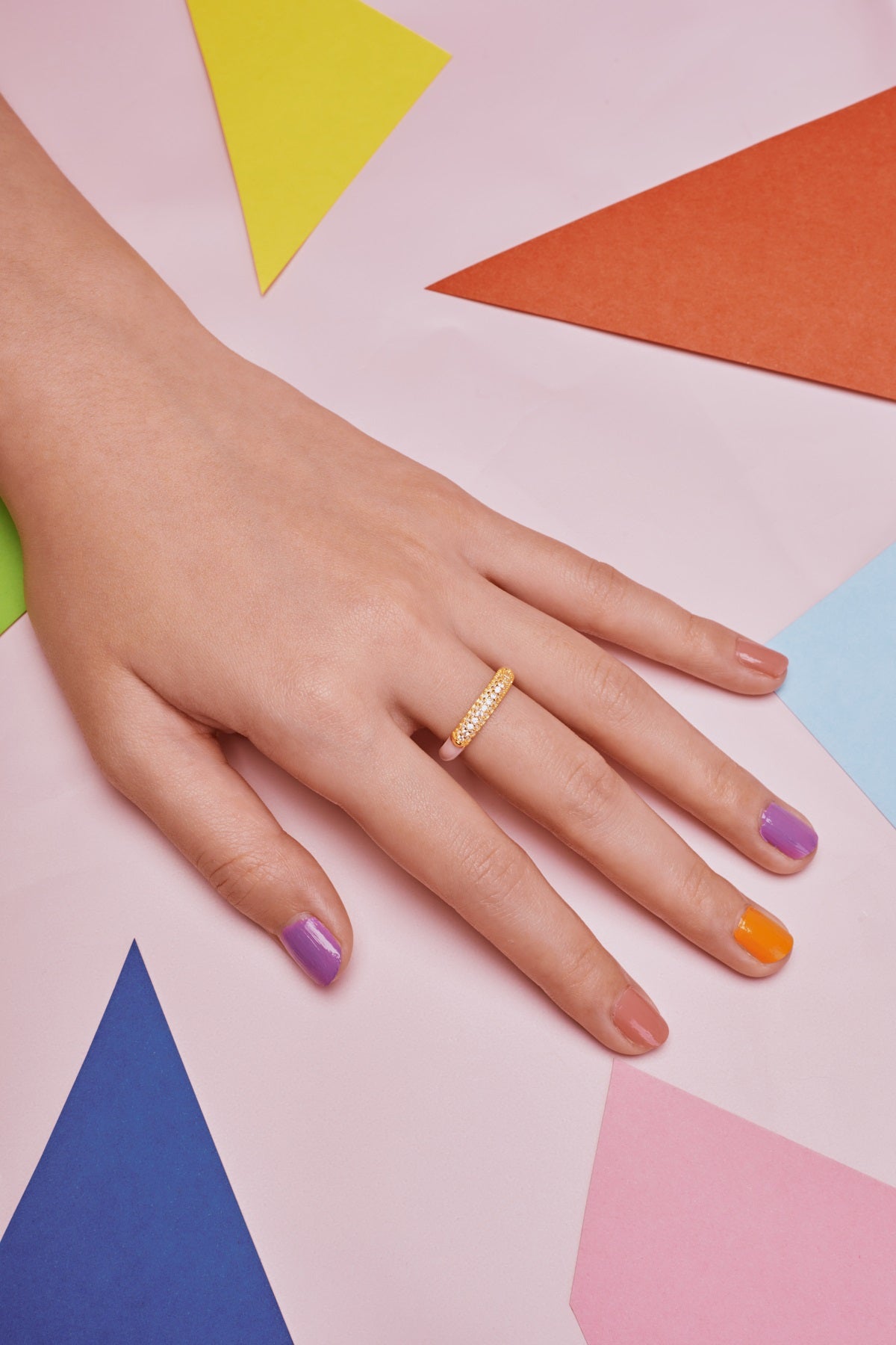 Anello a Fascia Rosa Cucciola 