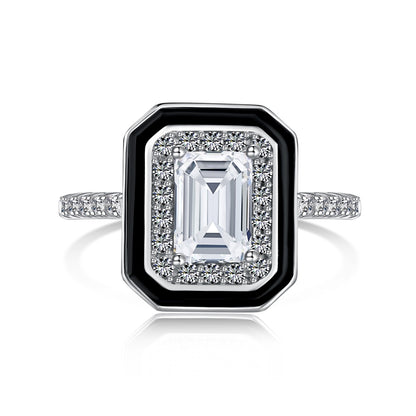 Anello in Argento Pietra Nera