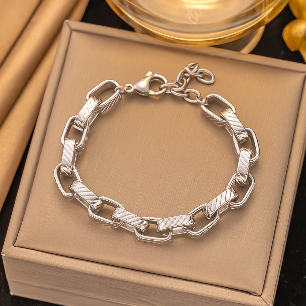 bracciale acciaio chain