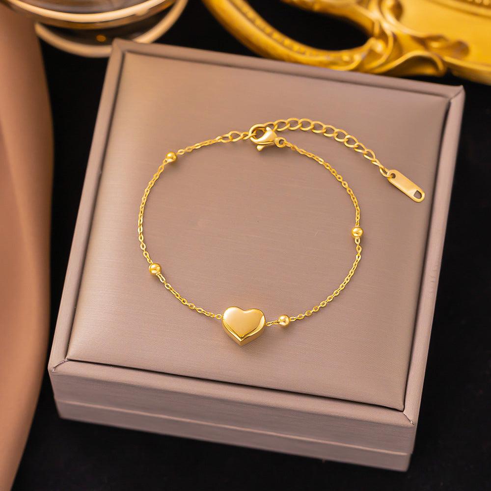 Bracciale Semplice Cuore in Acciaio