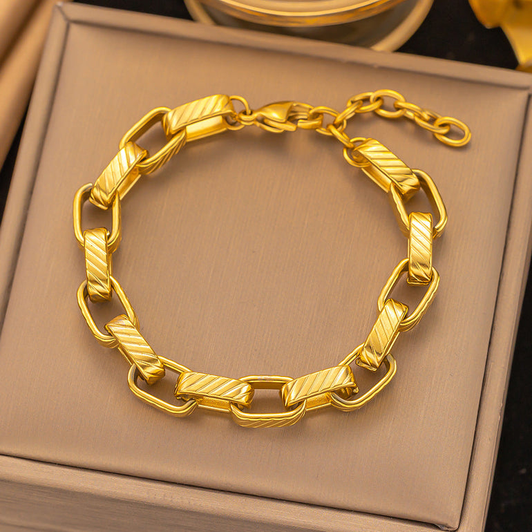 Bracciale in Acciaio Gold