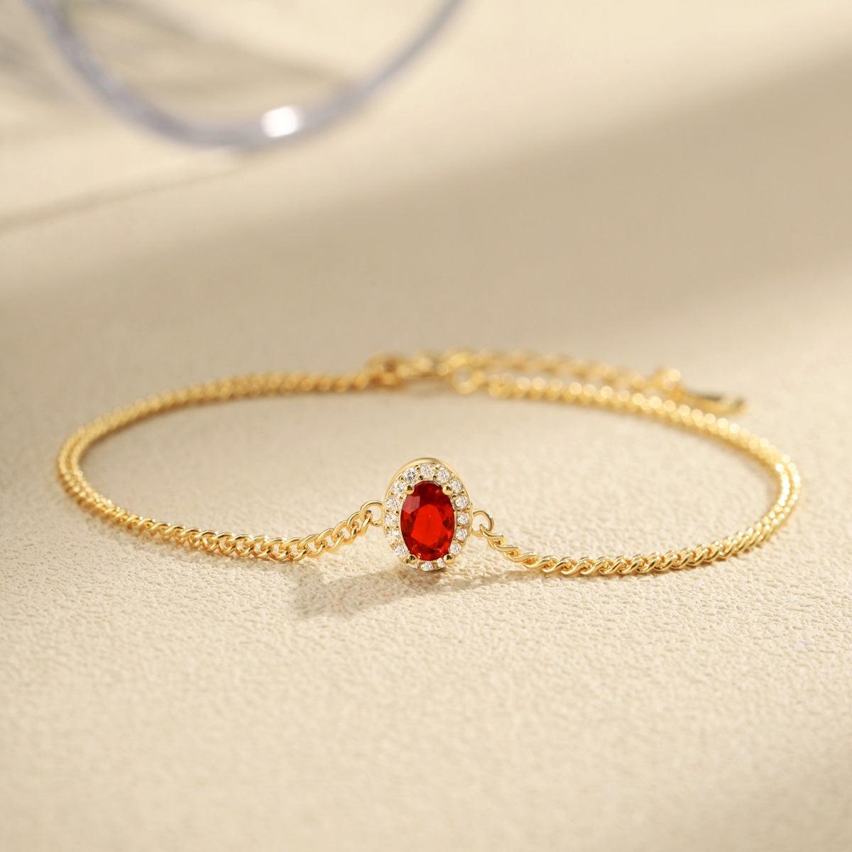 Bracciale_pietra_rossa_argento - cucciolagioielli