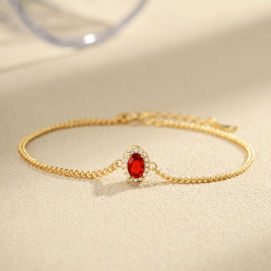 Bracciale_pietra_rossa_argento - cucciolagioielli
