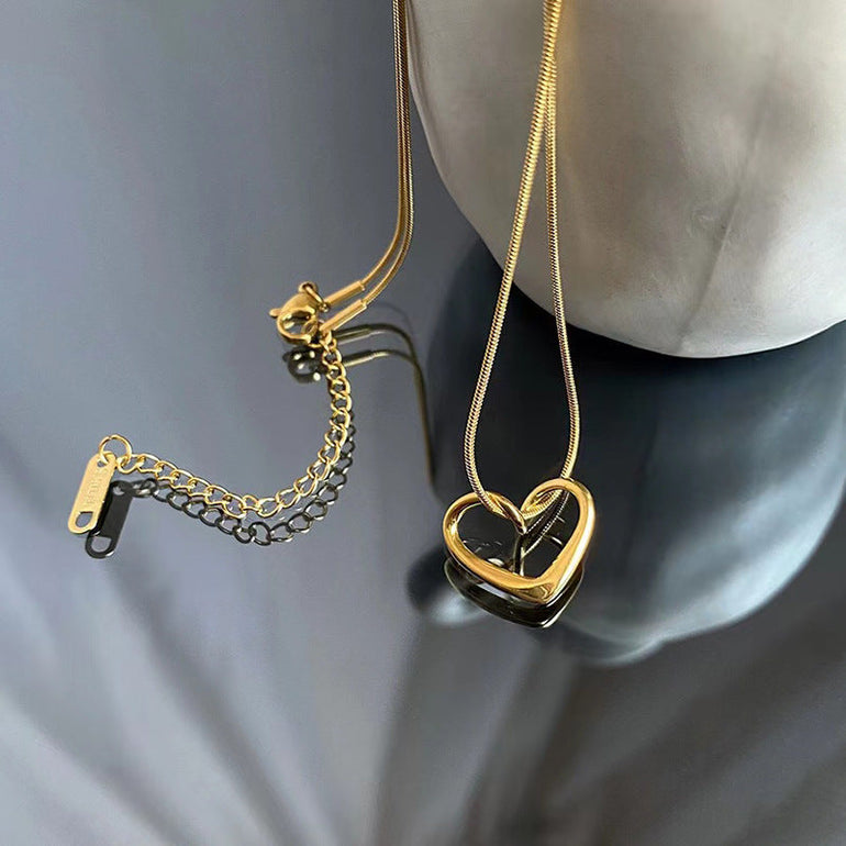 Collana donna Cuore Pendente in acciaio