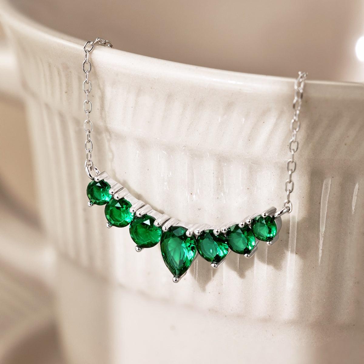 Collana Pietra Verde Argento di Cucciola