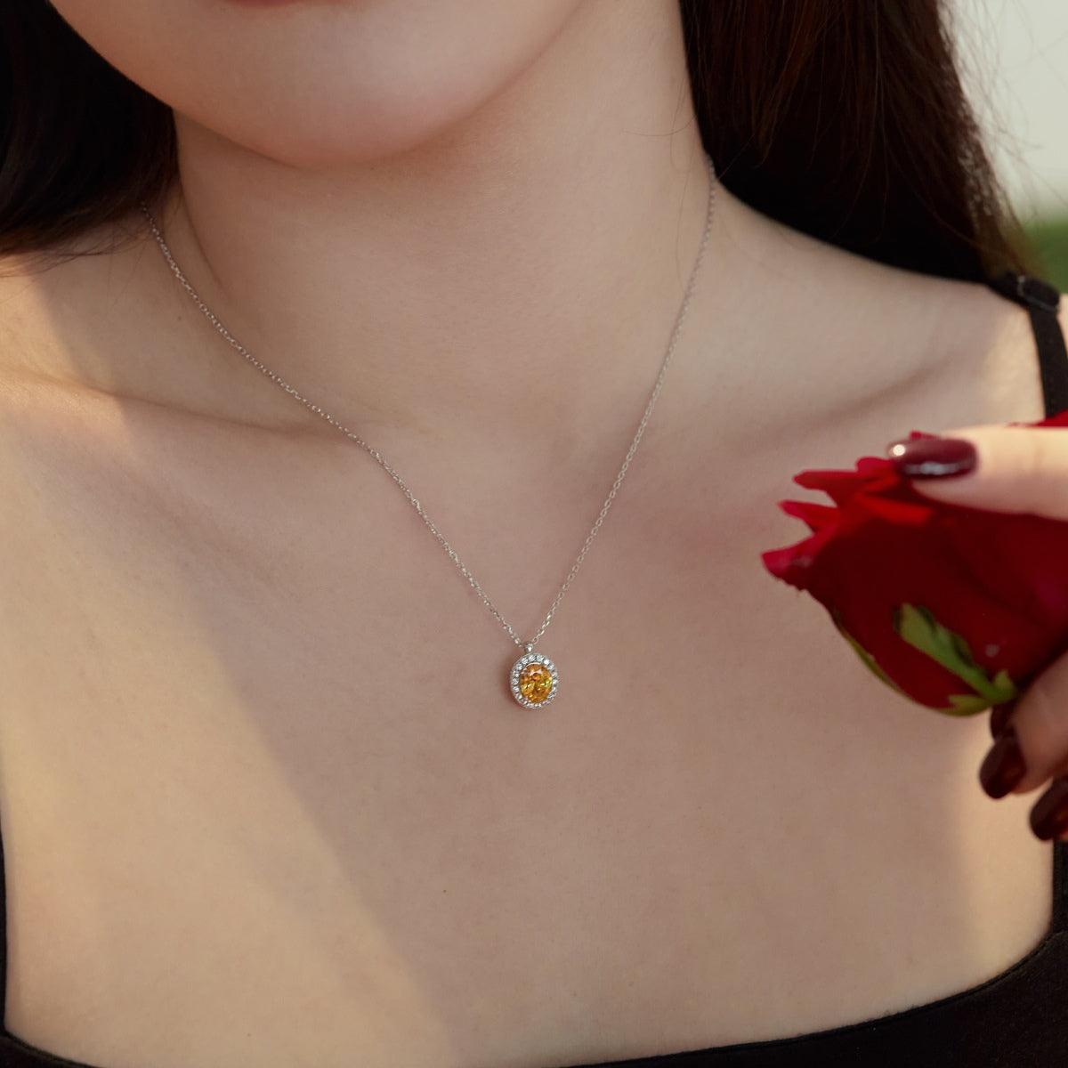 Collana donna pietra gialla Cucciola Gioielli