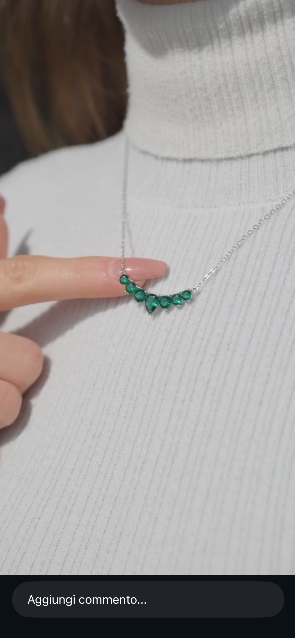 Collana Pietra Verde in Argento