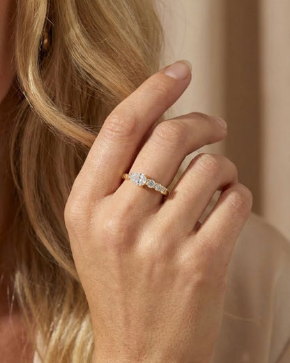 Anello Cometa Argento Placcato Oro