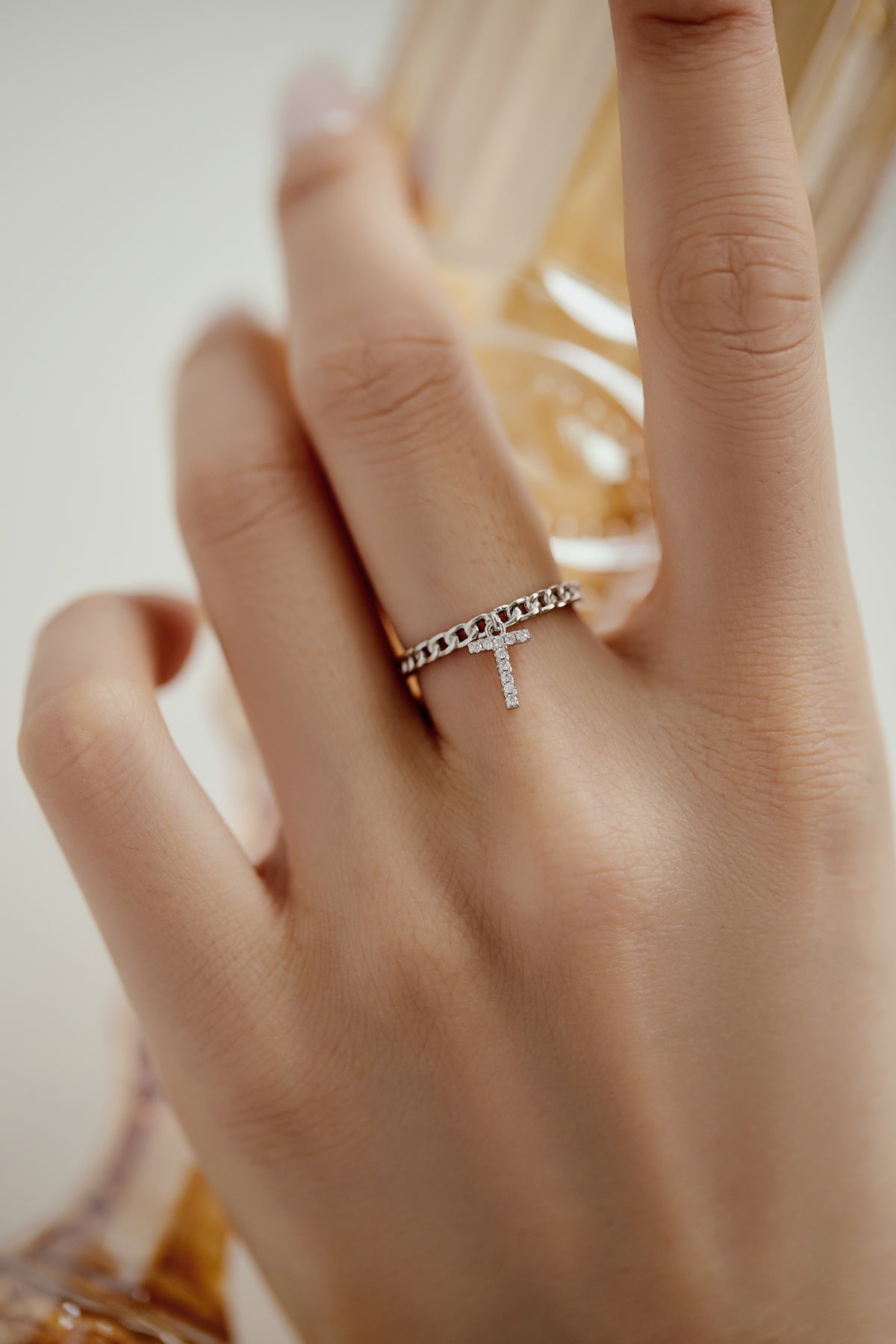 Anello Lettera T Argento