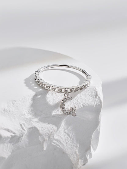 Anello Lettera G Argento