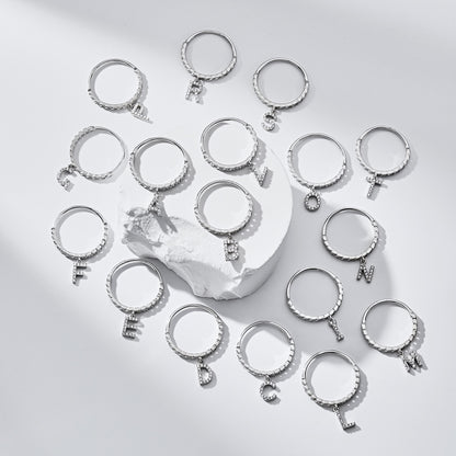 Anello Lettera T Argento