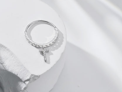 Anello Lettera T Argento