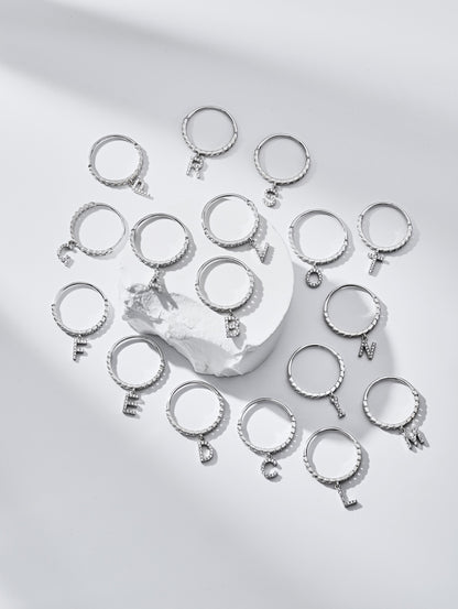 Anello Lettera T Argento