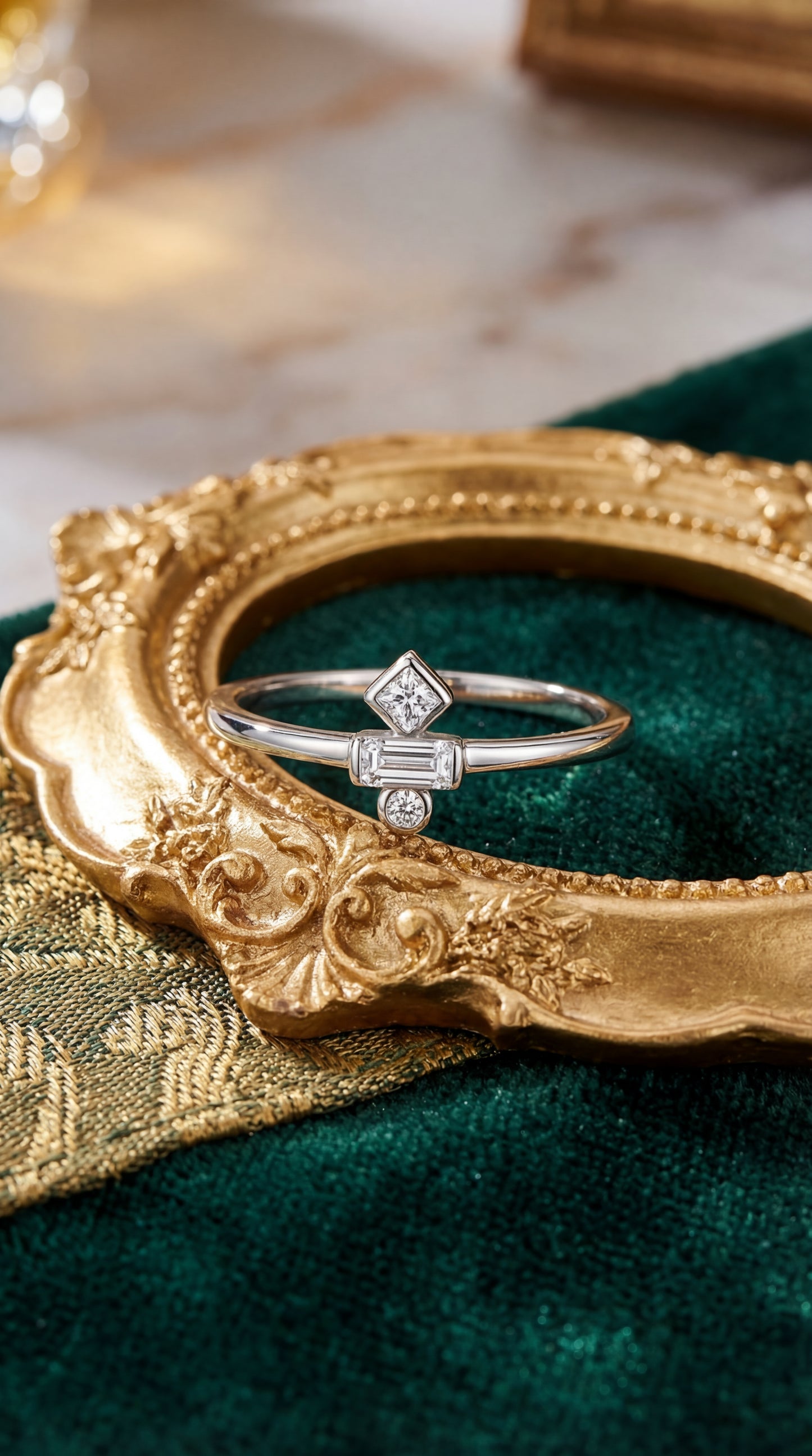 Anello Argento forme geometriche