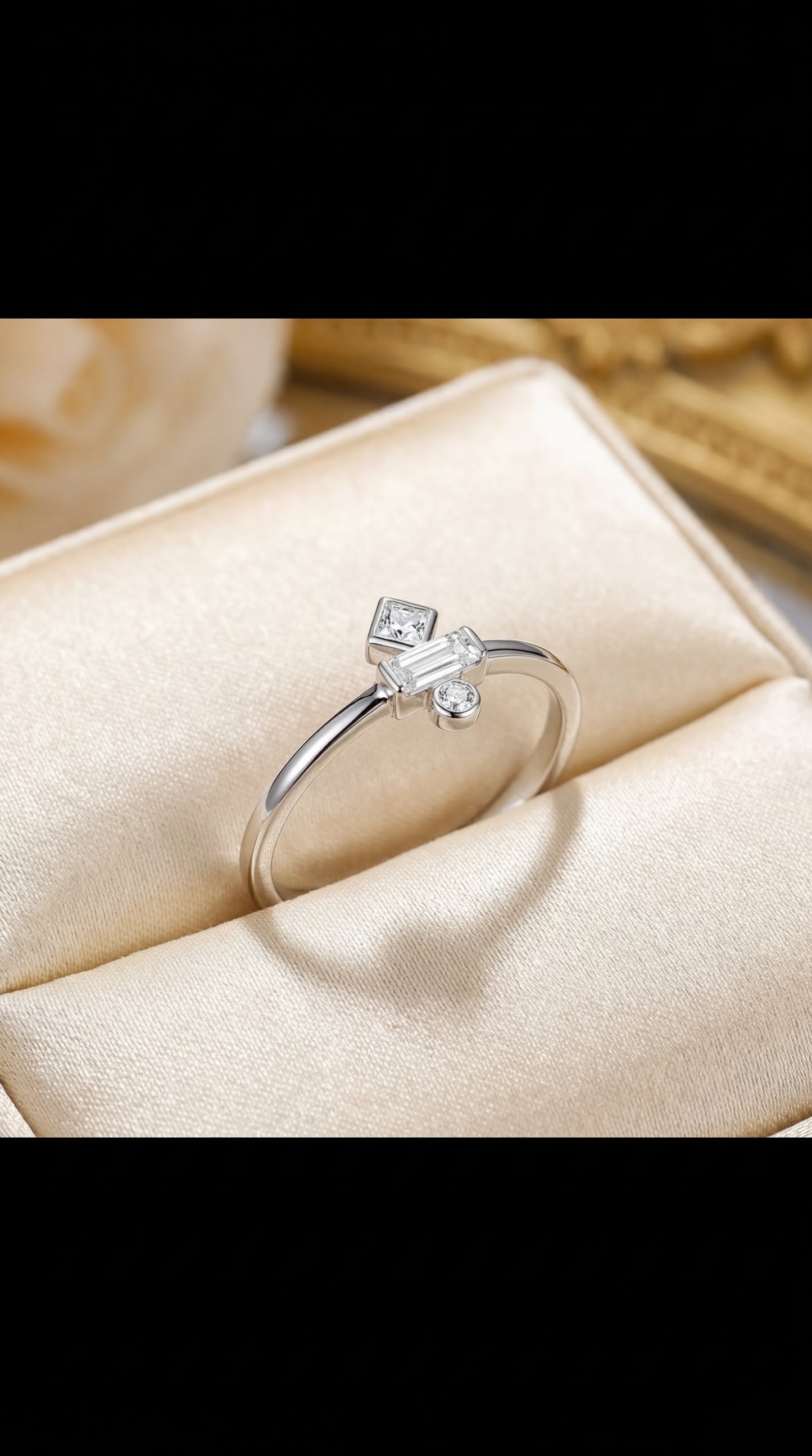 Anello Argento forme geometriche