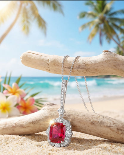 Collana Notti Rosse Argento