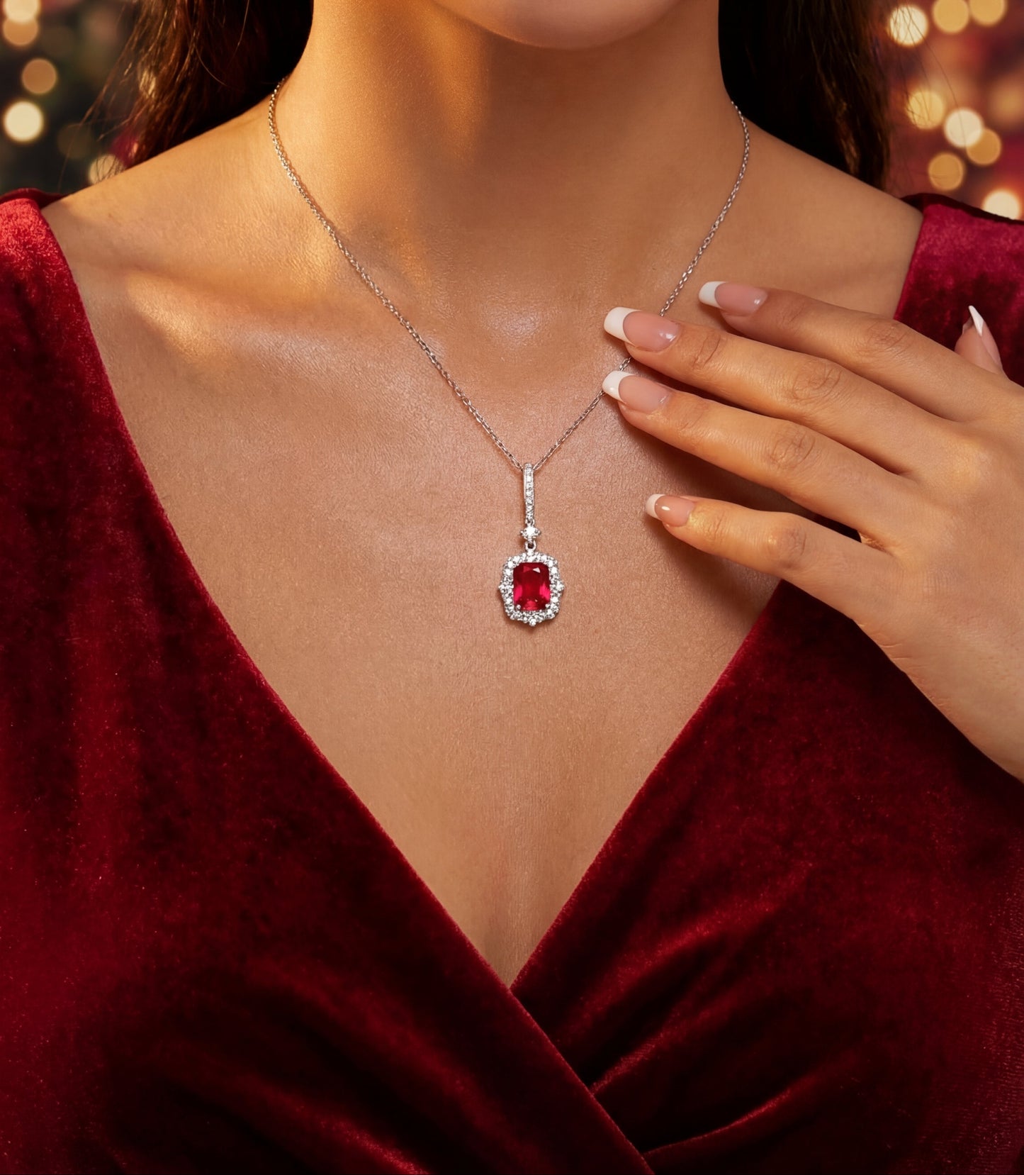 Collana Notti Rosse Argento