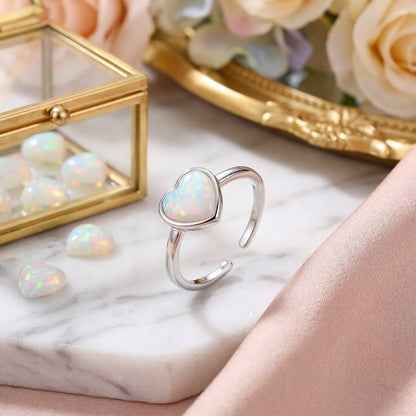 Anello cuore di perla Argento