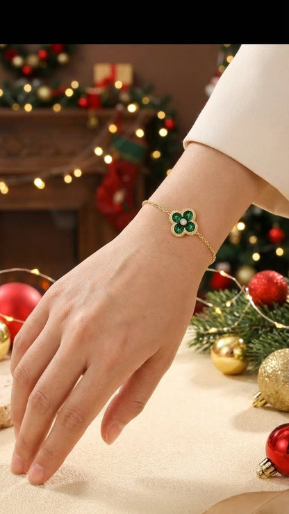 Bracciale Quadrifoglio Verde Argento