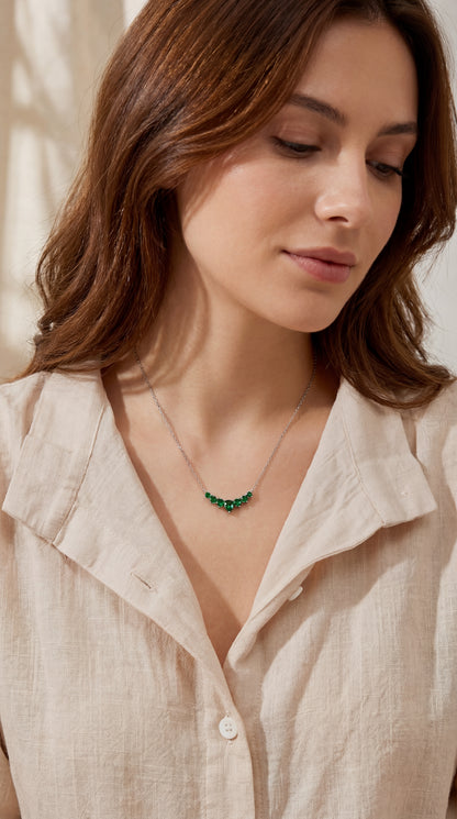Collana Pietra Verde in Argento