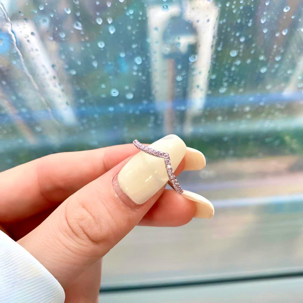 Anello in Argento Pietra rosa | Cucciola Gioielli