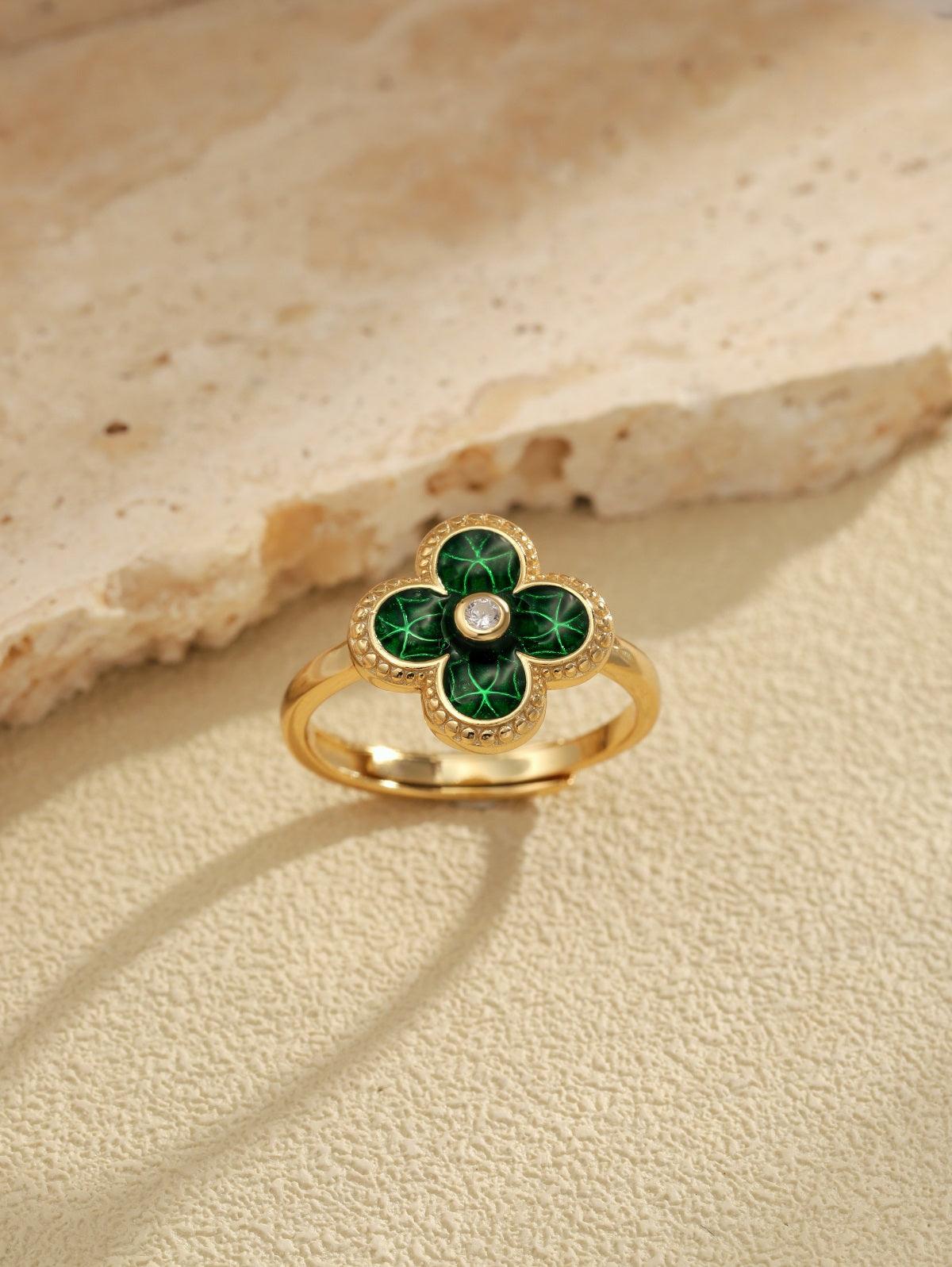 anello Quadrifoglio Argento di Cucciola 