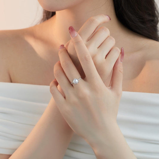 anello_Venere_perla_e_argento - cucciolagioielli