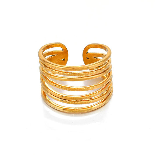 anello acciaio magna graecia oro Cucciola