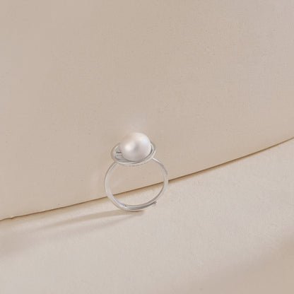 anello con perla regolabile