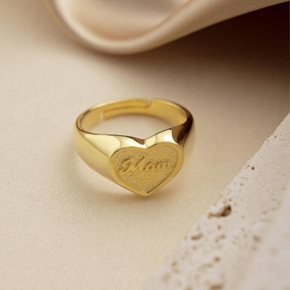 anello cuore mamma in argento