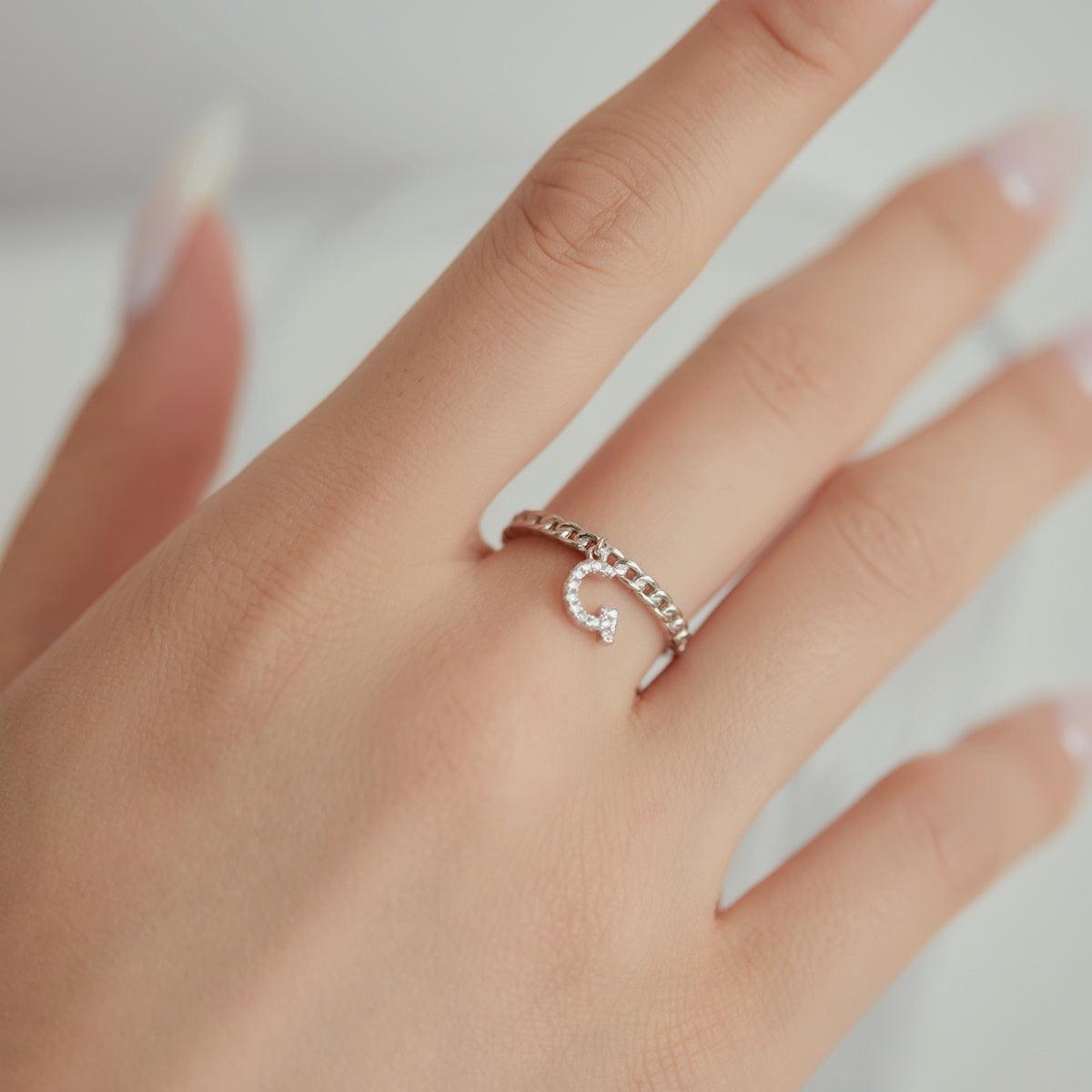 anello donna lettera g