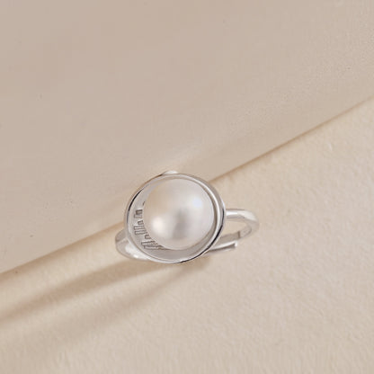 anello donna perla argento