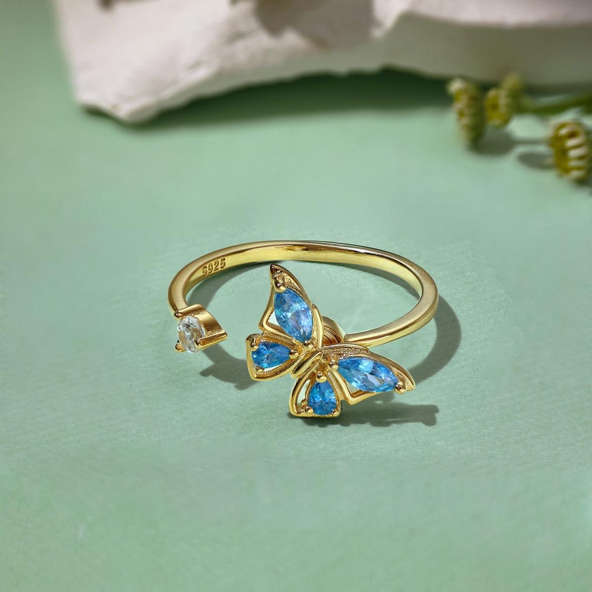 anello_farfalla_placcato_oro_antistress - cucciolagioielli