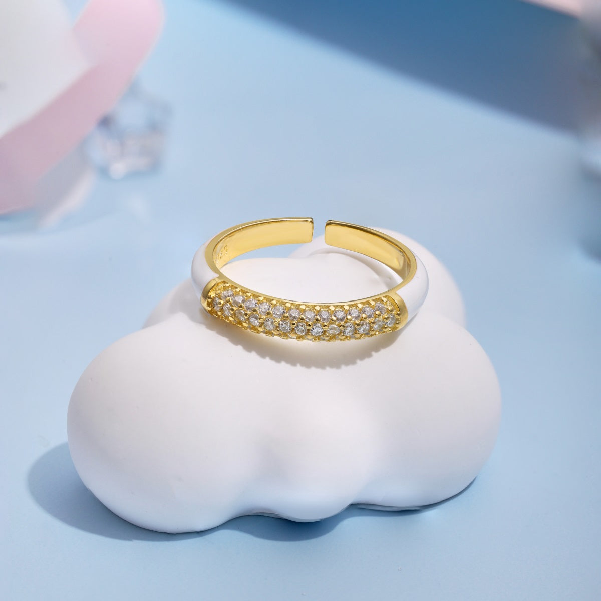 anello fascia bianca cucciola gioielli