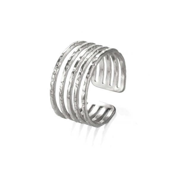 anello fascia in acciaio di Cucciola Gioielli