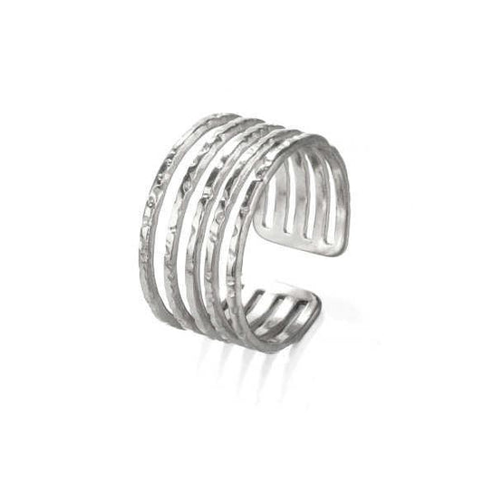 anello fascia in acciaio di Cucciola Gioielli