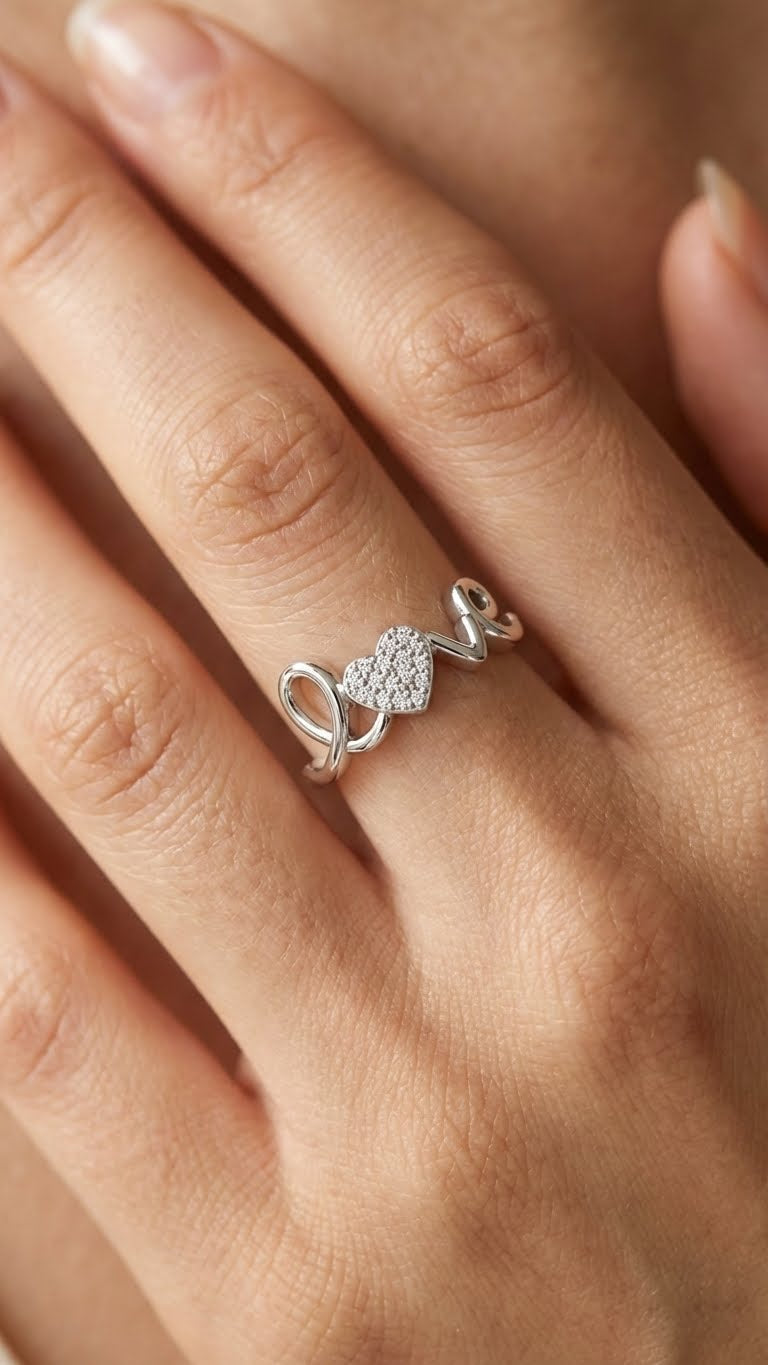 anello in argento love di Cucciola